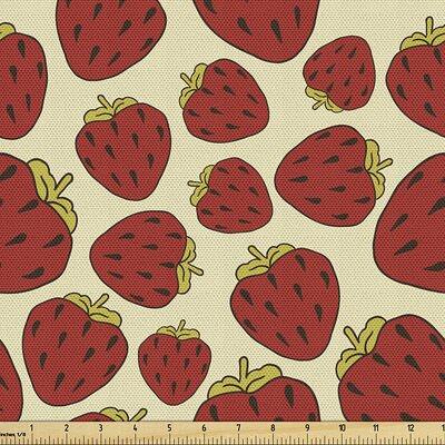 Ambesonne Strawberry Fabric By The Yard, Summer Fruits Tasty Delicious Art  Composition Warm Toned Print, Decorative Fabric For Upholstery And Home Acc  - Yahoo Shopping