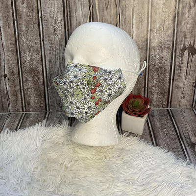 Flowers & Berries 3D Face Mask Adjustable Comfortable Soft Elastic