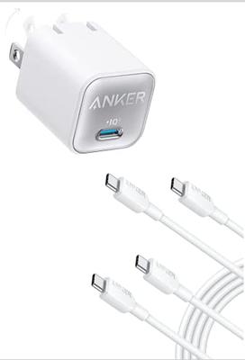  Anker USB C Cable, [2-Pack, 6ft] Premium Nylon USB A