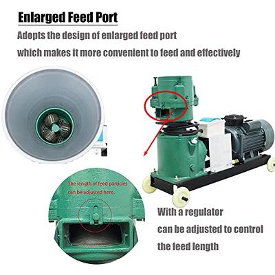 HQHAOTWU Animal Feed Mill Pellet Machine Chicken Feed Grinder Granulator  Farm Electric Food Mill Grinder 3 Head Rollers 6MM Holes Plate 220V - Yahoo  Shopping