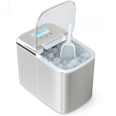 26 lbs Countertop LCD Display Ice Maker with Ice Scoop - Costway