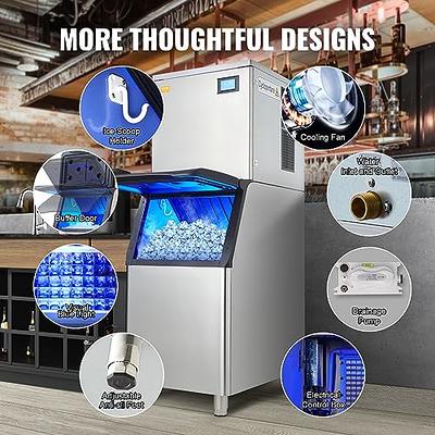 VEVOR Commercial Ice Maker, 550LBS/24H Ice Making Machine with 330.7LBS Large Storage Bin, 1000W Auto Self-Cleaning Ice Maker M