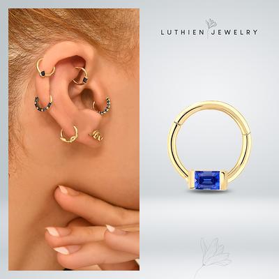 Gold Helix Piercing 14k Gold Cartilage Hoop Cartilage 