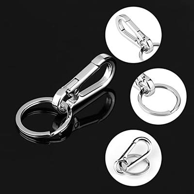 FEGVE Key Rings with Screw Shackle 316 Stainless Steel Metal Key Chain Ring  for Car Keys Fob,Car Keychain for Men