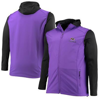 Men's Antigua Oatmeal Baltimore Ravens Fortune Quarter-Zip Pullover Jacket