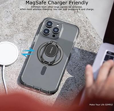 PopSockets Phone Grip Compatible with MagSafe, Adapter Ring for MagSafe  Included, Phone Holder, Wireless Charging Compatible - Clear