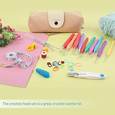 Vodiye 23 PCS Crochet Hooks, Ergonomic Handle Crochet Hooks Set for  Arthritic Hands, Comfortable Smooth Crochet Needles Extra Long Knitting  Needles