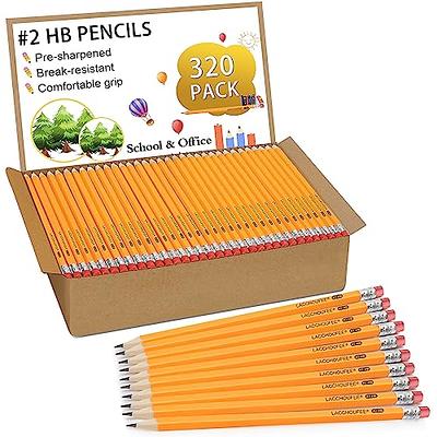 LACCHOUFEE 320 Pack #2 Pencils Bulk Pre-sharpened Pencils with Eraser top,  2 HB Pencils for Writhing Drawing, Yellow Wood-Cased Pencils in Bulk for  Office, School, Teacher and Classroom Supplies - Yahoo Shopping