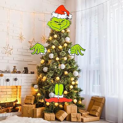 4Pcs Christmas Tree Topper Decor - Grinchmas Decor for Fence Garage Holiday  Xmas Home Party Decor - Yahoo Shopping