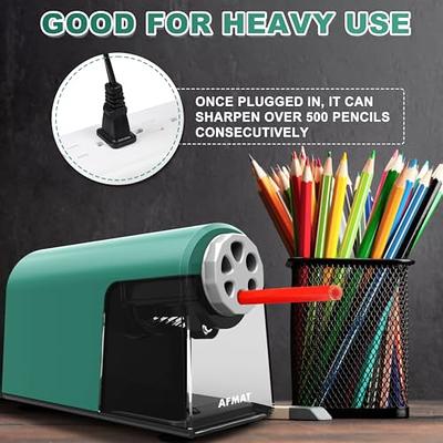 Electric Pencil Sharpener Heavy Duty, 6 Holes, Auto Stop AFMAT Pencil  Sharpeners for School, Classroom Electric Sharpener for 6-11mm Pencils,  7000