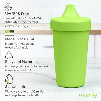 Re Play Made in USA 10 Oz. Sippy Cups for Toddlers (4-pack) Spill