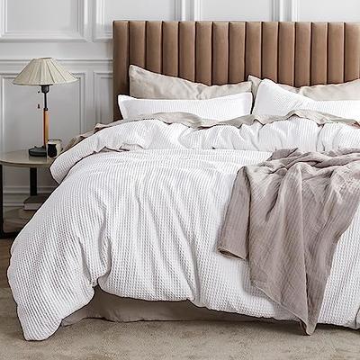 Bedsure Cotton Duvet Cover Queen - 100% Cotton Waffle Weave Sage Green  Duvet Cover Queen Size, Soft and Breathable Duvet Cover Set for All Season