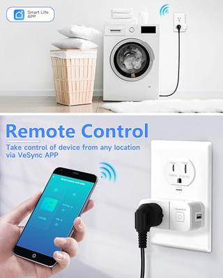 Smart Plug WiFi Outlet Work with Apple HomeKit, Siri, Alexa, Google Home,  Refoss Smart Socket with Timer Function, Remote Control, No Hub Required,  15A, 2 Pack 2 2 pack 