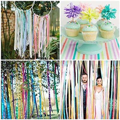  NICROLANDEE Wedding Party Decorations - 8 Rolls Green Crepe  Paper Streamers Tassels Streamers for Rustic Style Bridal Shower Birthday  Botanical Baby Shower Vintage Party Decorations : Home & Kitchen