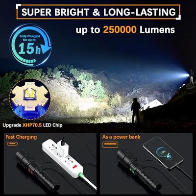 Powerful 5LED Ultra Bright Flashlight Rechargeable High Power Led