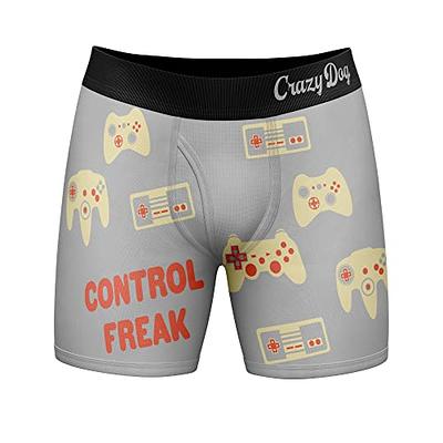 Crazy Dog T-Shirts Mens Control Freak Boxer Briefs Funny Video