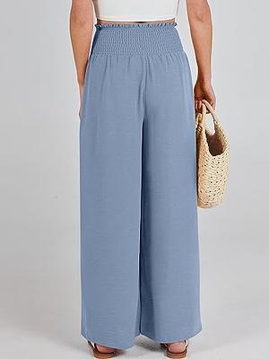 Ladies Baggy Palazzo Pants Summer Beach Trousers Loose Fit Casual Boho Pants