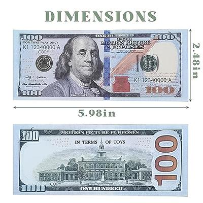 Movie Money Prop Money 1 Dollar Bills Realistic, Full Print 2 Sided Play  Money for Kids, Party and Movie Props, Fake Dollar Pranks for Adults