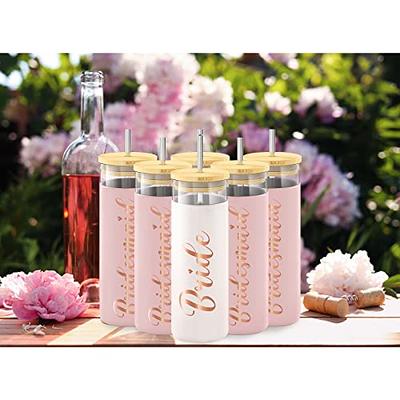 Bride to Be Iced Coffee Tumbler with Bamboo Lids and Straws