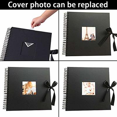10 x 10 Inch DIY Scrapbook Album Black 80 Pages Photo Album