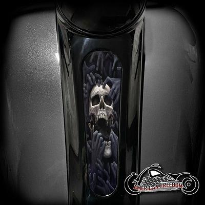 black harley airbrush skulls