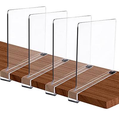 6 Pack Shelf Dividers for Closet Organization,Clear Acrylic Shelf Separators  for Wooden Shelving,for Kitchen Cabinets,Clothes Organizer and Bedroom  Storage - Yahoo Shopping