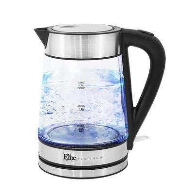 Chefman 7 Cup Electric Glass Kettle with Removable Tea Infuser, 1.8L,  Stainless Steel RJ11-17-STI-OT - The Home Depot