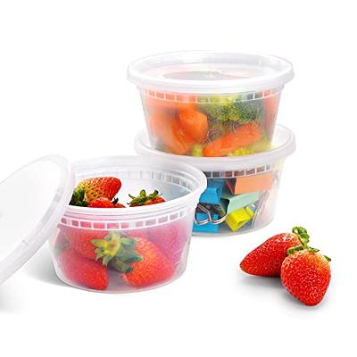 [Heavy Duty] All Sizes - Clear Deli Plastic Containers w/ Lids and Airtight for Food/Soup