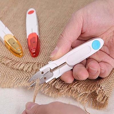 Sharpest & Precise Stainless Steel Curved Straight Thread Yarn Fabric  Cutting Mini Scissors with Protective Cover - Ideal for Embroidery Quilting  Sewi