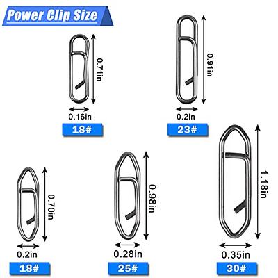 Power Clips High Strength Fishing Snaps Set, 100pcs Stainless Steel  Connector Speed Clips for Quick and Easy Fishing Lure Attachement Saltwater  - Yahoo Shopping