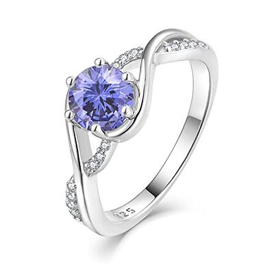 CARICY Women Ring,925 Sterling Silver Infinity Promise Ring Tanzanite  December Birthstone Jewelry Ring for Women Engagement Ring Size 5 - Yahoo  Shopping