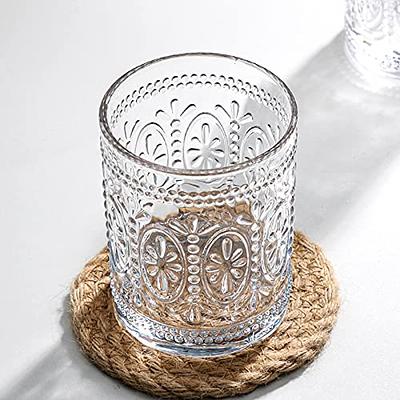POLIDREAM Drinking Glasses with Origami Style Set of 4 Glass Cups, 12 oz  Ribbed Glassware, Highball …See more POLIDREAM Drinking Glasses with  Origami