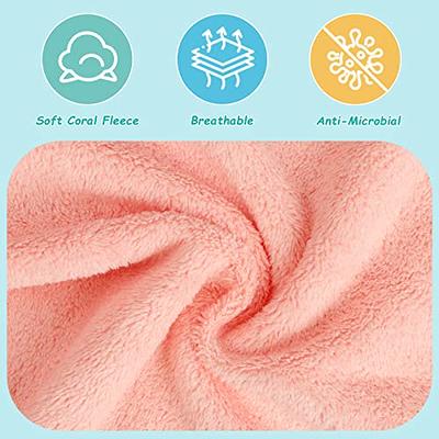 Baby Washcloths 12 Pack 12x12 Inches Microfiber Coral Fleece Extra  Absorbent and Soft for Newborns, Infants and Toddlers