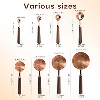 Rose Gold Measuring Cups n' Spoons 8 Piece Set