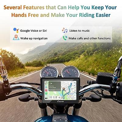 Carpuride W702 for Motorcycle, 7 inch Waterproof Touchscreen, Portable  Apple Carplay/Android Auto GPS Navigation for Motorbike, Support Dual