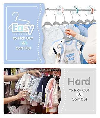 Baby Hangers for Closet with Clips 30 Pack Plastic Kids Clothes Hangers  Space Saving Adjustable Toddler Hangers for Pants Skits Coat Suit Outfit  Non Slip Hangers for Newborn Infant Children Nursery 