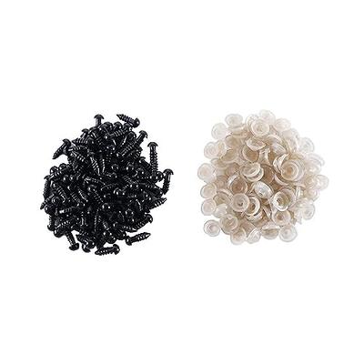 600 Pcs 12MM Safety Eyes with Washers Black Plastic Craft Dolls