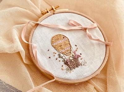 Konrisa Embroidery Starter Kits with Butterfly Flower Pattern