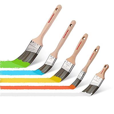 KINJOEK 8 Packs 4 Inch Paintbrush, Plastic Handle Paint Brush for Painting,  Home Wall Trimming