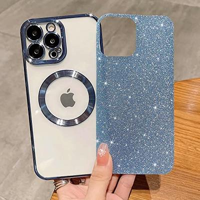 MGQILING Compatible with iPhone 12 Pro Max Magnetic Glitter Case, Luxury  Plating Cute Bling Clear Phone Case, Compatible with MagSafe for Women  Girls