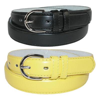 Wide Ring-Buckle Faux-Leather Belt For Women (1 1/2)