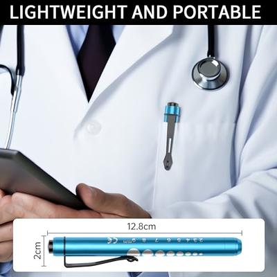 Penlight for Nurse Pen Light LED Reusable Pen Light with Pupil Gauge Nurses  Pin Light for Torch Medical Students Doctors Daily Use with Pocket Clip