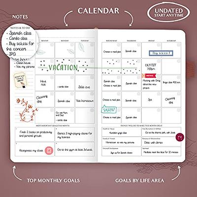 Legend Planner Daily for 3 Months – Undated Deluxe Monthly Weekly