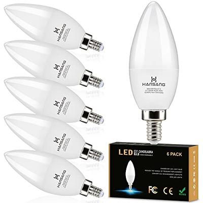 E14 LED Candelabra Bulb 40W Equivalent 4W Dimmable LED Candle Light Bulbs,  3000K Soft White 400 Lumen E14 Frosted Glass Decorative Bulb, 4 Pack 