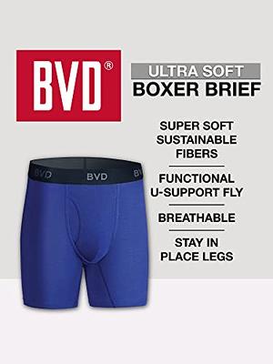 B.V.D. Men's Modal Blend Underwear (Breathable & Sustainable Fabric),  Crew-3 Pack-White, Small at  Men's Clothing store