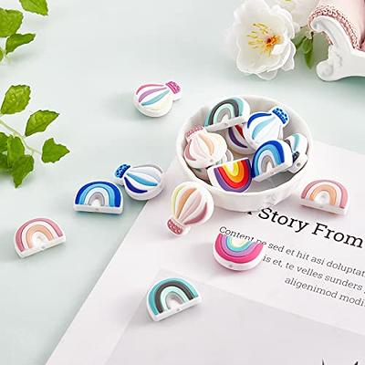 WEWAYSMILE 20Pcs Silicone Beads Rainbow Silicone Beads Bulk Hot Air Balloon  Silicone Loose Spacer Beads Charm Color Silicone Bead Kit for Necklace  Bracelet Keychain DIY Crafts Making - Yahoo Shopping