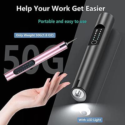 5 Gears Electric Grinding Pen USB Rechargeable Portable Metal Wood Plastic  Polishing Tool with LED Light