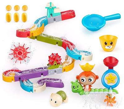Silicone Bath Toys, Mold Free Bathtub Toys with 4 Squeezable Animals and 3  Shark Boats , Eco-Friendly Bath Toys for Babies and Toddlers 6 Months+
