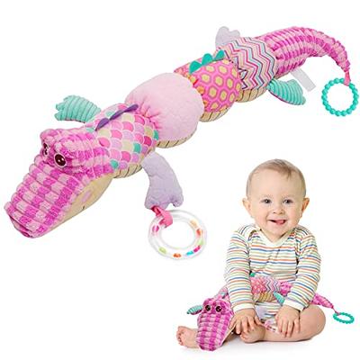 Baby Toys Musical Soft Toy: Infant Toys Stuffed Animal with Rattles Crinkle  & Ruler Design, Newborn Sensory Toys for Tummy Time Babies Girl Boy 0 3 6 9  12 Months Gifts, Crocodile Pink - Yahoo Shopping