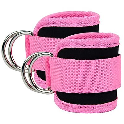 Ankle Strap for Cable Machine, Padded Gym Accessories Cuffs Support  Extensions Metal for Women Glutes Pulley Cable Machine Training , Blue 